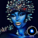 White Walker black and blue Sclera Lenses