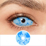 Ice Age Blue and White Sclera Lenses