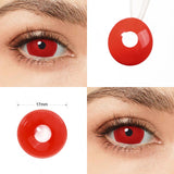 All Red Mini Sclera Lenses