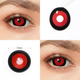 Black Ring Red Mini Sclera Lenses