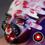 Black Ring Red Mini Sclera Lenses