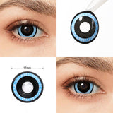 Black And Blue Mini Sclera Lenses