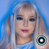 Black And Blue Mini Sclera Lenses