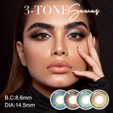 3 Tone Colored Contacts 12 Colors Available