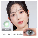 Queen Topaz Blue Colored Contacts