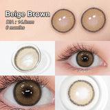Roze Beige Brown Colored Contacts