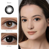 Supersize Black Colored Contacts