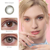 Flora Mint Cream Colored Contacts