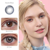 Flora Azure Blue Colored Contacts