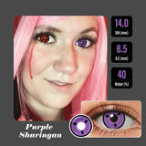 Purple 3 Tomoe Sharingan Contacts