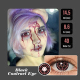Black Contract Eye Halloween Contacts