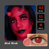 Red Mesh Halloween Contacts