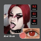 Red Mesh Halloween Contacts