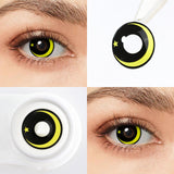 Yellow Galaxy Halloween Contacts