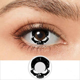 Black Skull Halloween Contacts