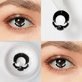 Black Skull Halloween Contacts