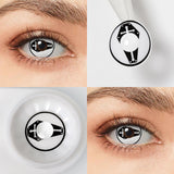 White Coffin Pattern Halloween Contacts