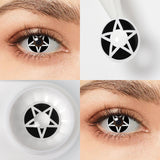 Black White Pentagram Contacts