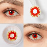 Yellowish Bloodshot Eye Contacts