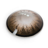 glass ball chocolate brown colored contacts with real shot