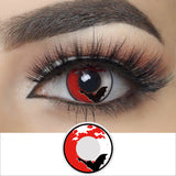 blood bat halloween contacts wearing effect drawing and plan lens