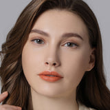 modelwearinghidrocor graphite gray colored contacts