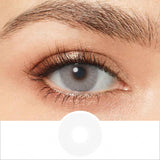 hidrocor icy gray colored contacts wearing effect drawing and plan lens