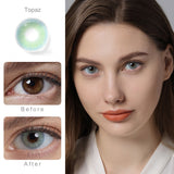 Hidrocor Topaz Blue Colored Contacts (U.S. Stock)