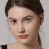 modelwearingpremium caramel brown colored contacts