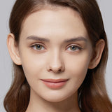modelwearingocean brown colored contacts