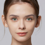 modelwearingocean green colored contacts