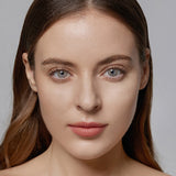 modelwearingrio ochre brown colored contacts