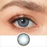 diamond pacific blue colored contacts wearing effect drawing and plan lens