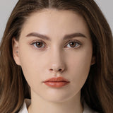 modelwearingspanish real peach colored contacts
