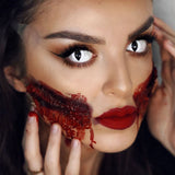 White Cat Eye Halloween Contacts