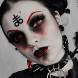 Red Mesh Halloween Contacts