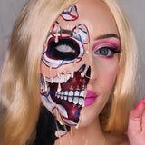 White Mesh Halloween Contacts