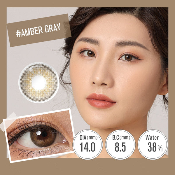 Desire Amber Gray Colored Contacts