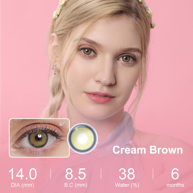 Melody Cream Brown Colored Contacts