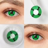 Green Dollar Sign Contact Lenses