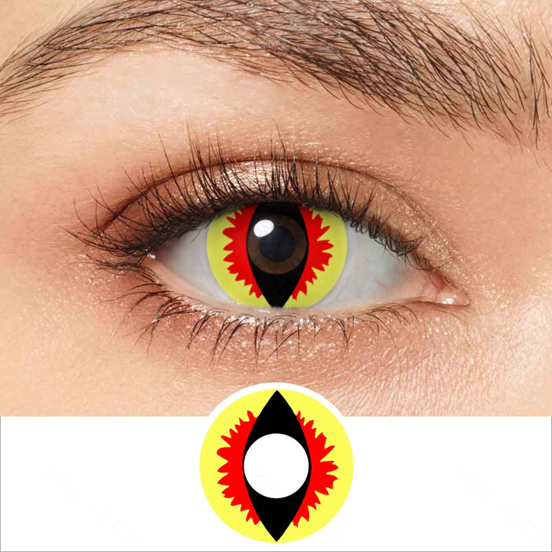 Yellow Dragon Eye Contacts