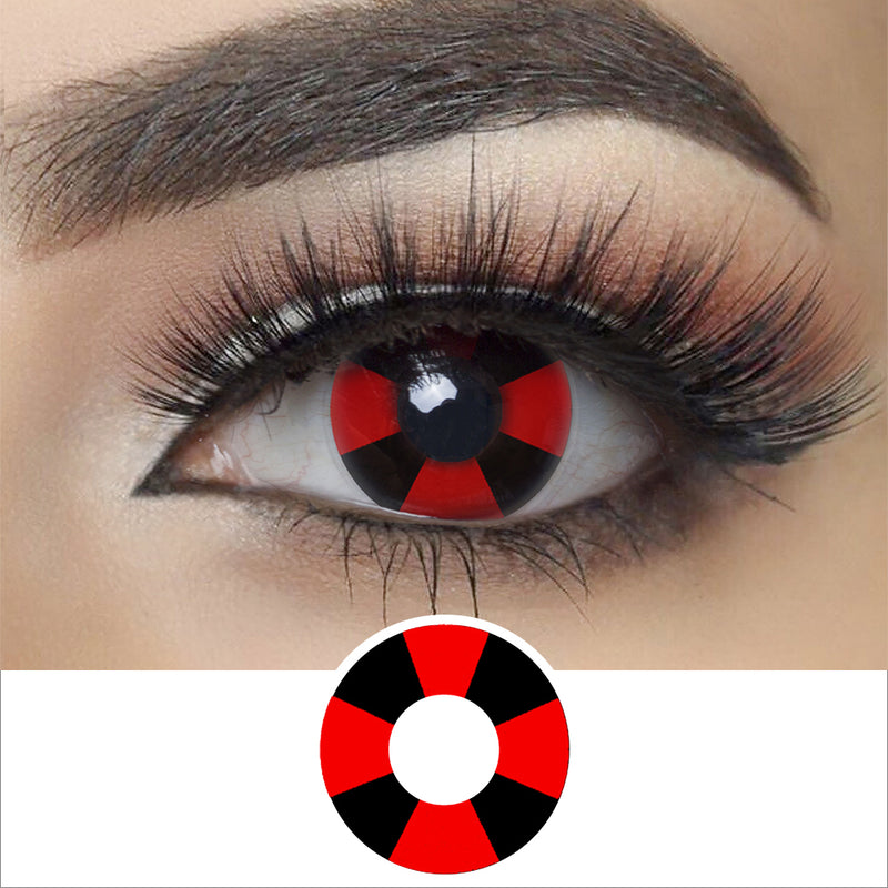 Red Black Cross Halloween Contacts