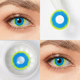 Yellow And Blue Pattern Contacts
