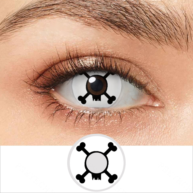 Skeleton Cross Halloween Contacts