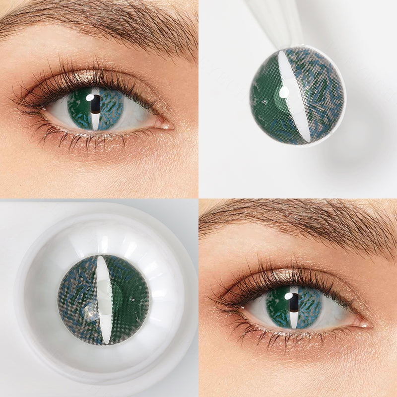 Green Lizard Eyes Contacts