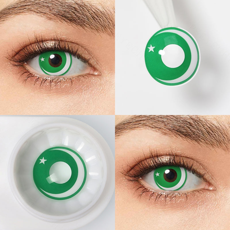 Pakistan Flag Contact Lenses