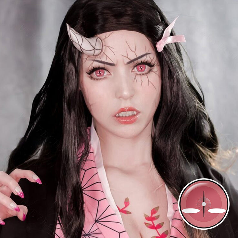 Demon Slayer Nezuko Demon Eyes Cosplay Contacts