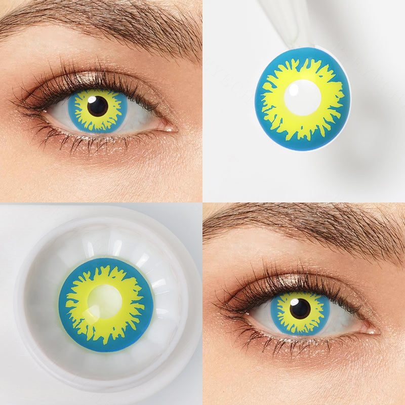 Blue And Yellow Firework Contacts