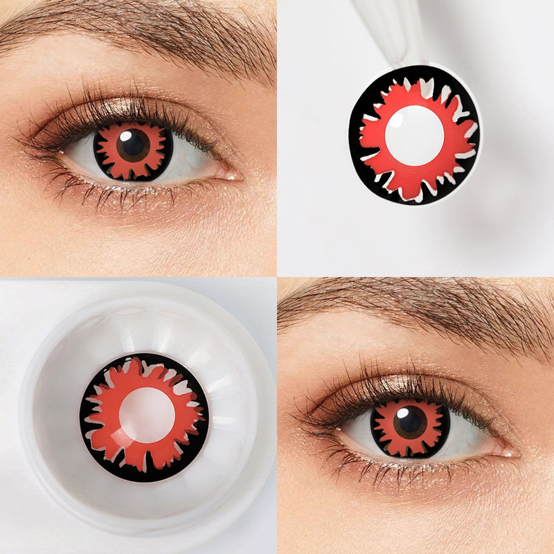 Black And Red Flame Contacts