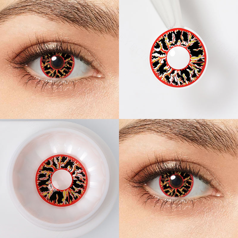 Black Red Vein Contact Lenses